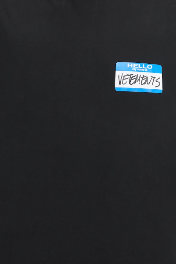 VETEMENTS cotton t-shirt My Name Sticker Cropped Boxy UA66TR710B
