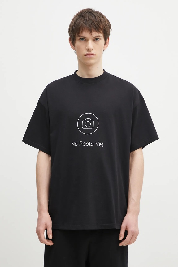 VETEMENTS cotton t-shirt No Posts Regular relaxed black UA66TR730B