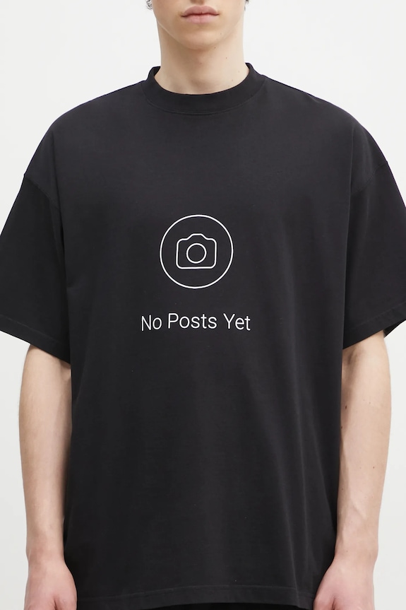 VETEMENTS cotton t-shirt No Posts Regular black UA66TR730B