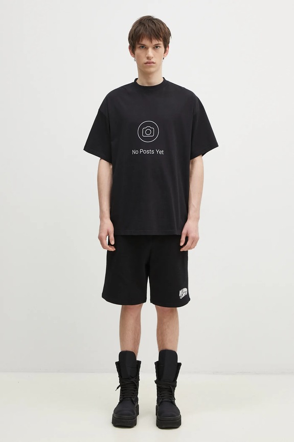 VETEMENTS cotton t-shirt No Posts Regular UA66TR730B black