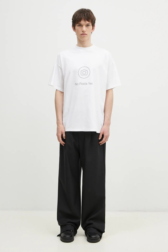 VETEMENTS cotton t-shirt No Posts Regular UA66TR730W white