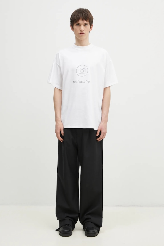 VETEMENTS cotton t-shirt No Posts Regular UA66TR730W white