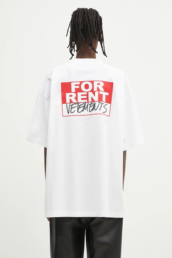 VETEMENTS cotton t-shirt For Rent Oversized UA66TR745W white