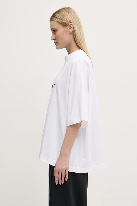 Хлопковая футболка VETEMENTS U Might Know Me Cropped Boxy белый UA66TR760W