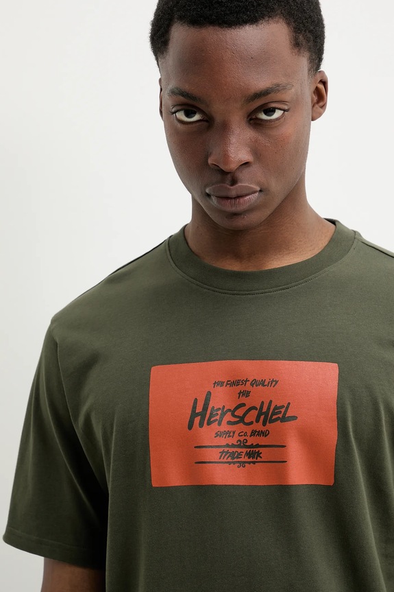 Βαμβακερό μπλουζάκι Herschel 50548.01572