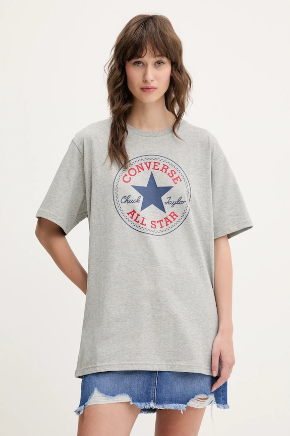 Abbigliamento Converse t-shirt in cotone 10025459.A07 grigio