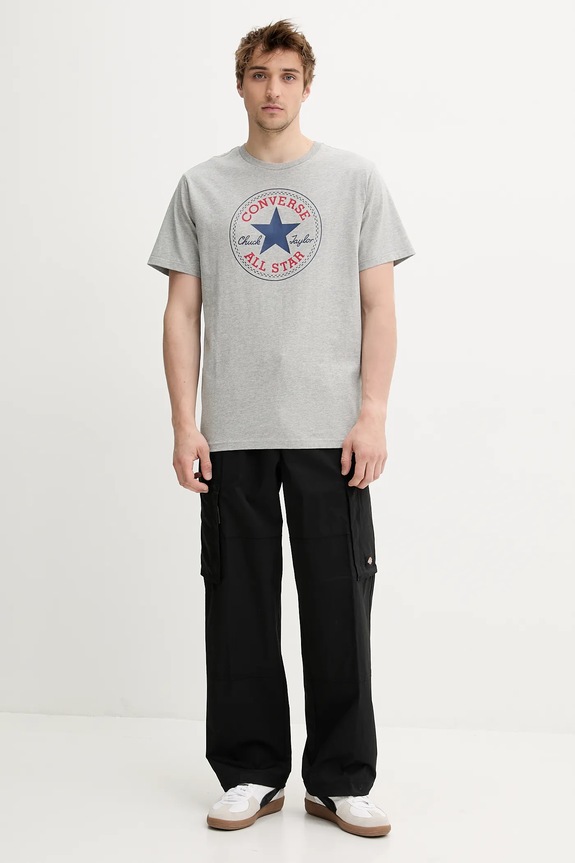 Converse t-shirt in cotone grigio 10025459.A07