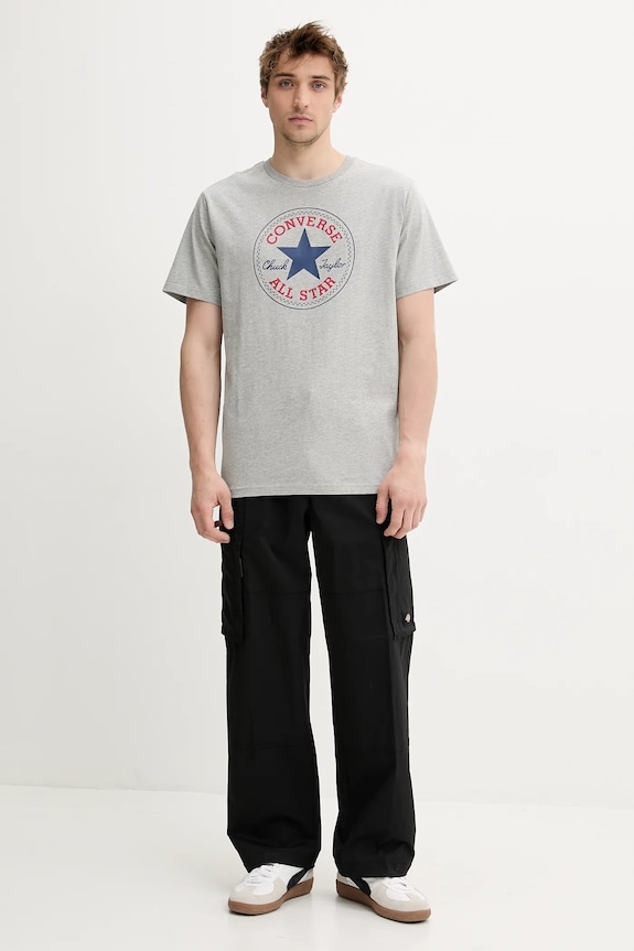 Converse t-shirt in cotone grigio 10025459.A07