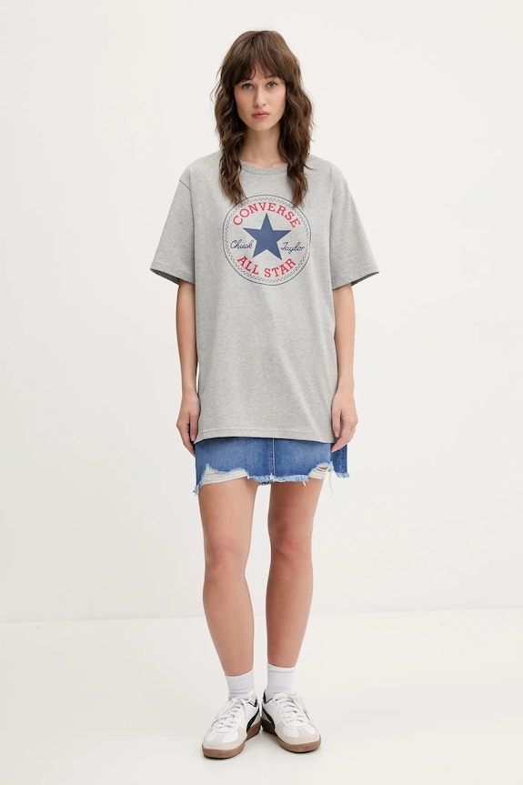Converse t-shirt in cotone 10025459.A07 grigio