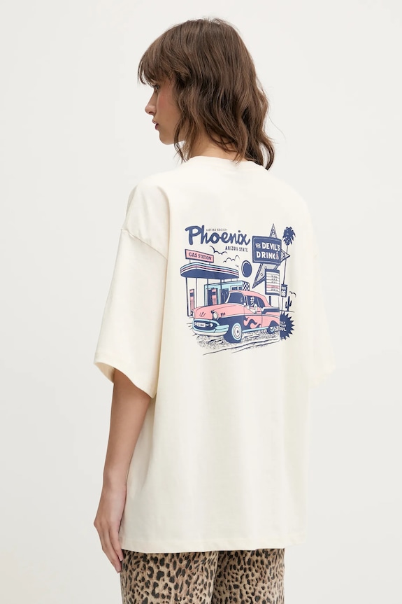 Odzież Kaotiko t-shirt bawełniany AQ039.01S.G002 beżowy