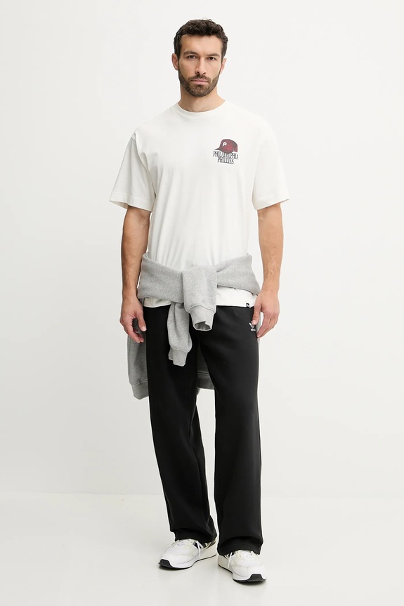 Бавовняна футболка 47 brand MLB Philadelphia Phillies BB019TMQMLK646078SS бежевий SS25