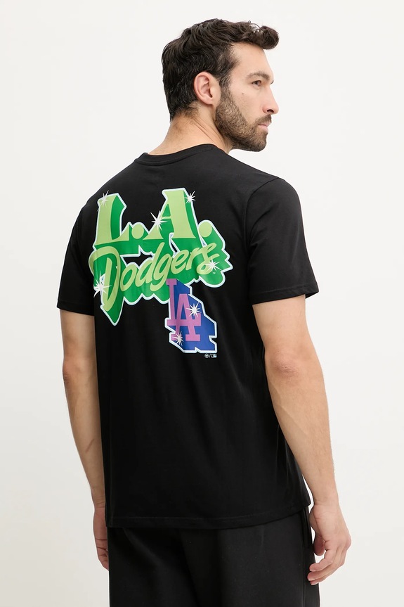 Abbigliamento 47 brand t-shirt in cotone MLB Los Angeles Dodgers BB012TMMADL658108JK nero