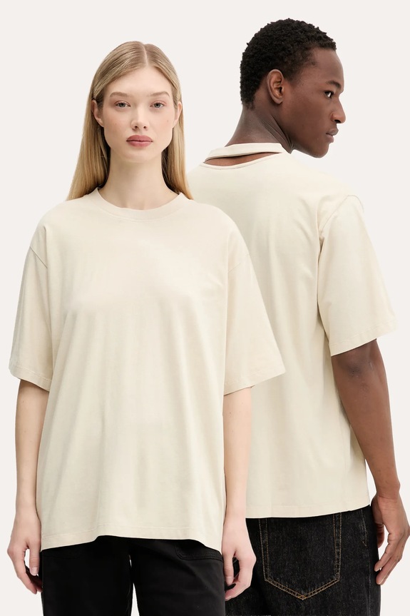 CAMPERLAB t-shirt sima bézs AU00035.003