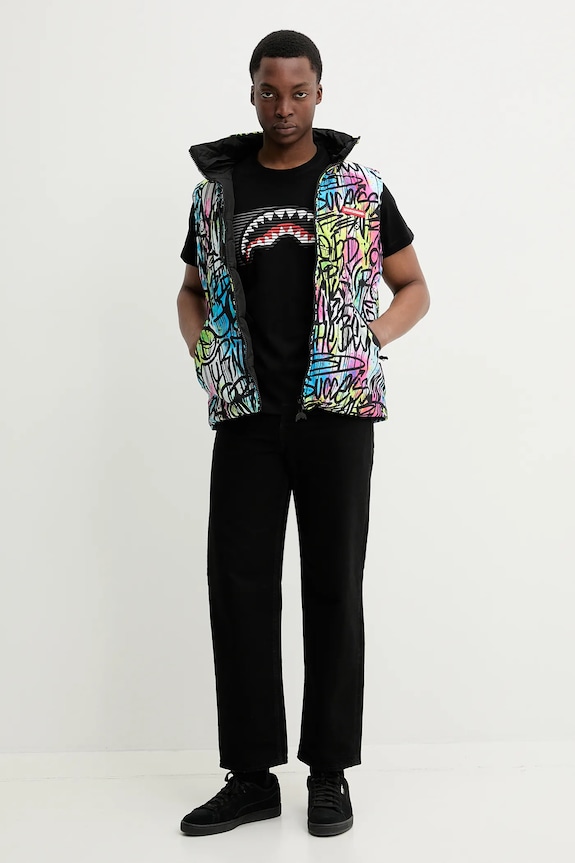 Bavlnené tričko Sprayground čierna SP721BLK