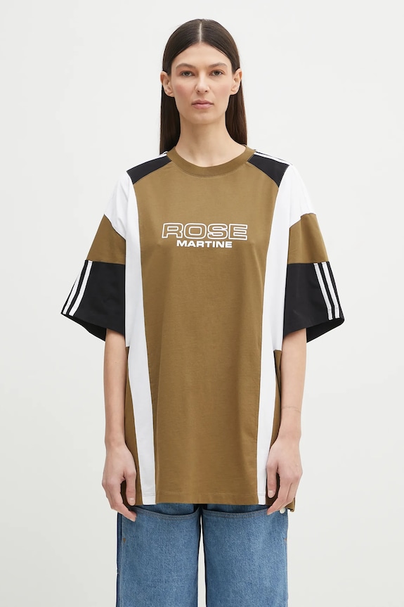 Martine Rose cotton t-shirt Oversized Panelled 630JE01411D green SS25