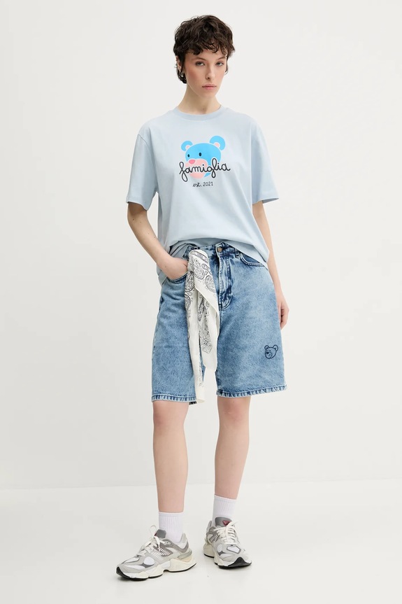 Îmbrăcăminte Inbetweeners tricou din bumbac S5TWUATH043 albastru