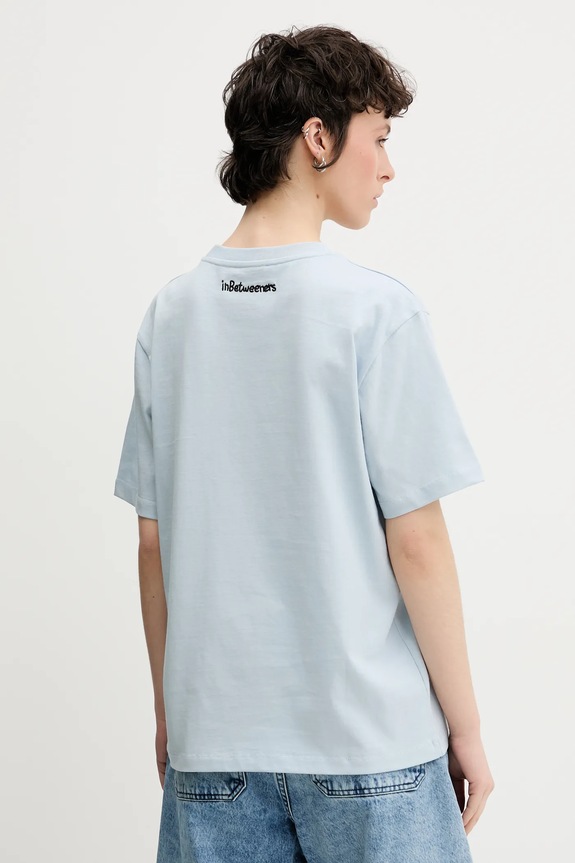 Inbetweeners tricou din bumbac albastru S5TWUATH043
