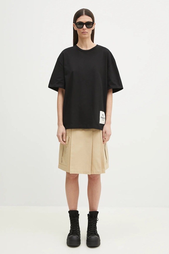 Pamučna majica Fiorucci Logo Label Boxy Fit U02SPTSH103CJ01BK01