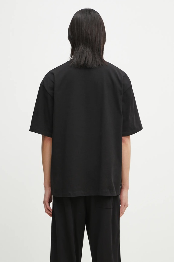 Fiorucci tricou din bumbac Logo Label Boxy Fit U02SPTSH103CJ01BK01 negru