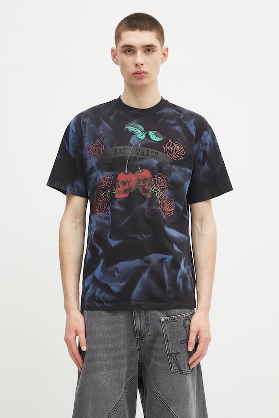 Aries tricou din bumbac Sprayed Trash Cherries SS Tee print albastru AR6001503