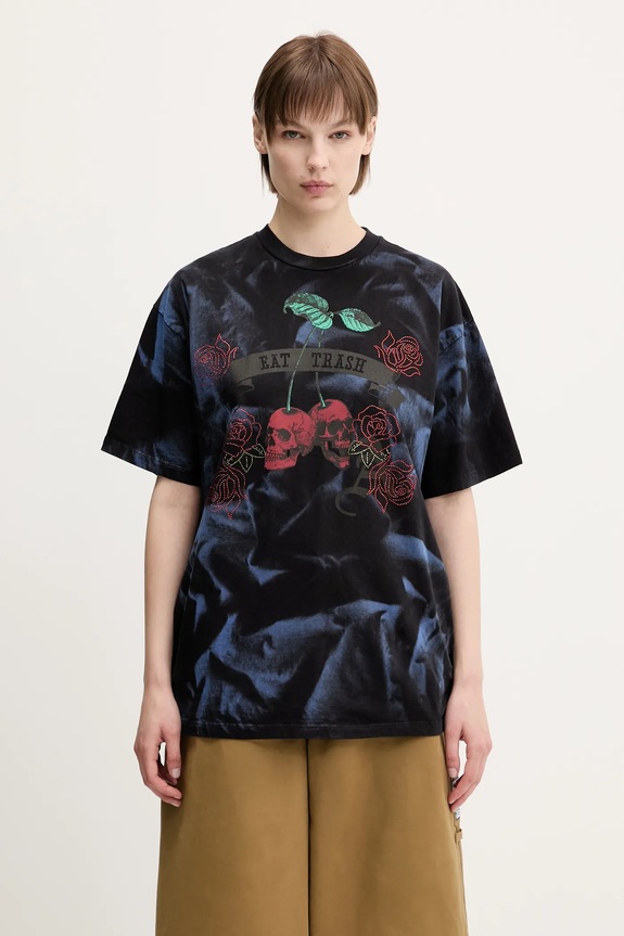 Aries tricou din bumbac Sprayed Trash Cherries SS Tee AR6001503 albastru SS25