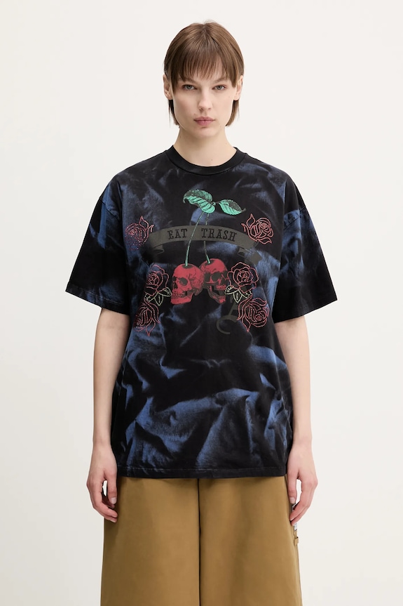 Aries tricou din bumbac Sprayed Trash Cherries SS Tee AR6001503 albastru SS25