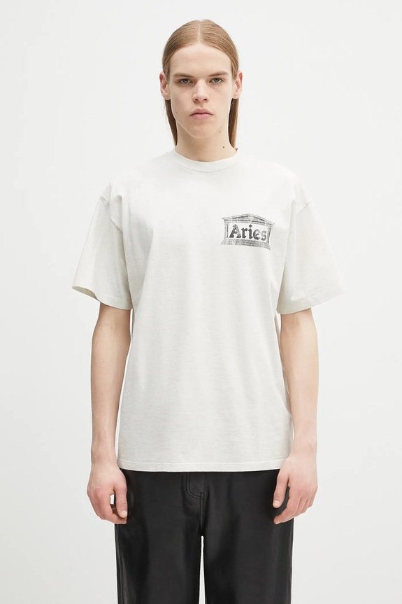 Pamučna majica Aries Aged Ancient Temple SS Tee regular bež AR6003103