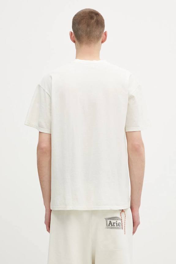 Aries tricou din bumbac Destroyed 69 SS Tee AR6006903 bej