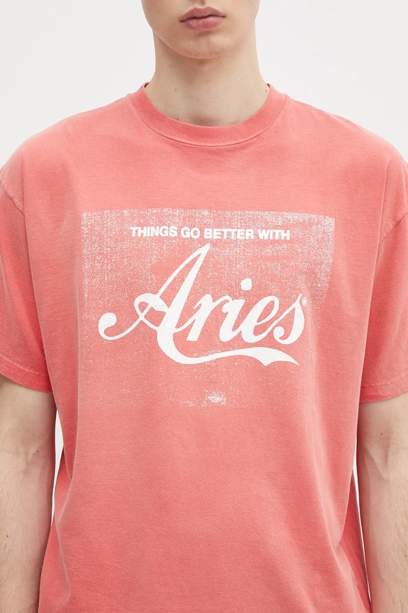 Bavlněné tričko Aries Sunbleached Cola SS Tee AR6262203