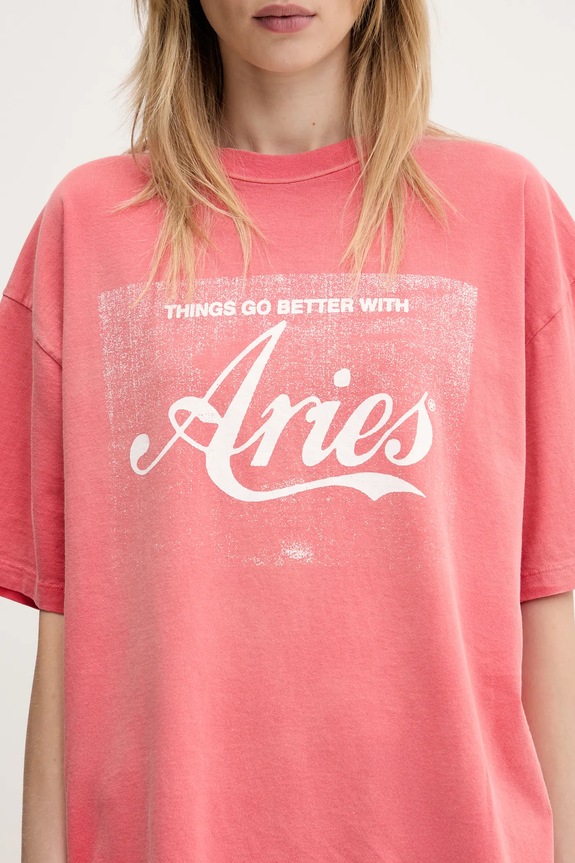 Aries tricou din bumbac Sunbleached Cola SS Tee AR6262203