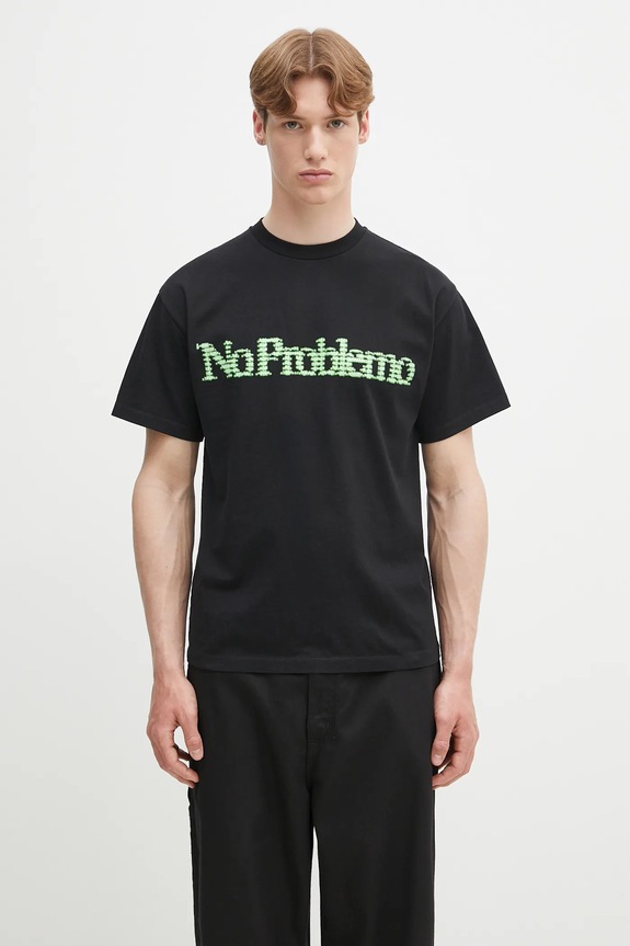 Bavlněné tričko No Problemo Digi Problemo SS Tee relaxed černá NP6001703