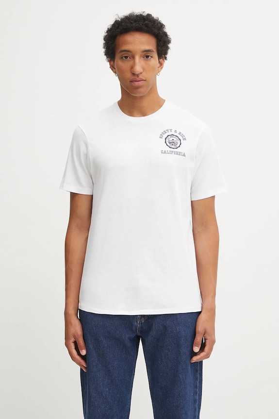 Sporty & Rich t-shirt bawełniany California Emblem Soft nadruk biały TO089625508WH01