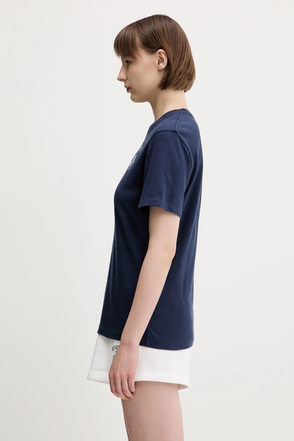 Sporty & Rich t-shirt in cotone Bh Crest Soft blu navy TO089626256BL106