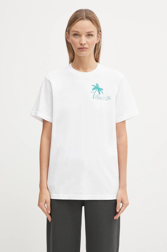 Pamučna majica Sporty & Rich Palms TO043620253WH01