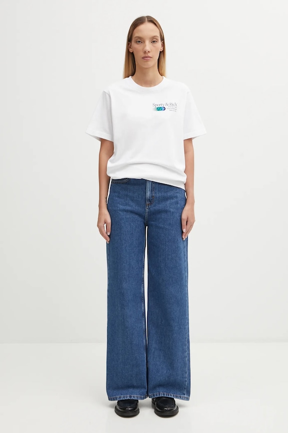 Sporty & Rich tricou din bumbac Invitational TO043621168WH01