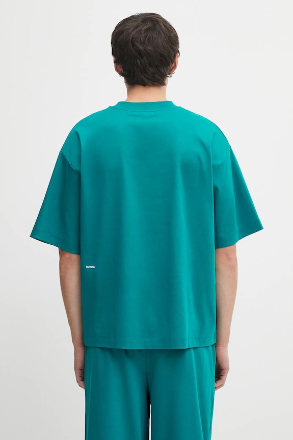 Pangaia t-shirt bawełniany DNA Oversized T-Shirt 10002572 turkusowy