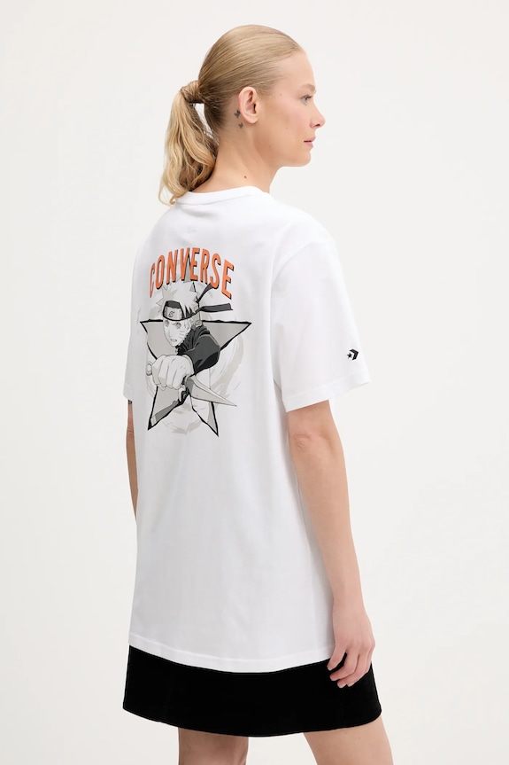 Бавовняна футболка Converse Converse x NARUTO 10028746.A01 білий