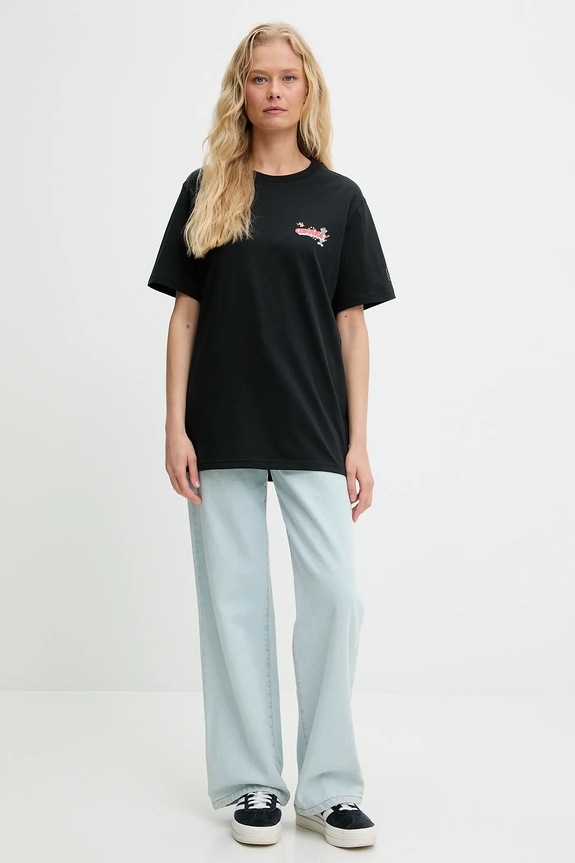 Abbigliamento Converse t-shirt in cotone Converse x Tom & Jerry 10028755.A01 nero