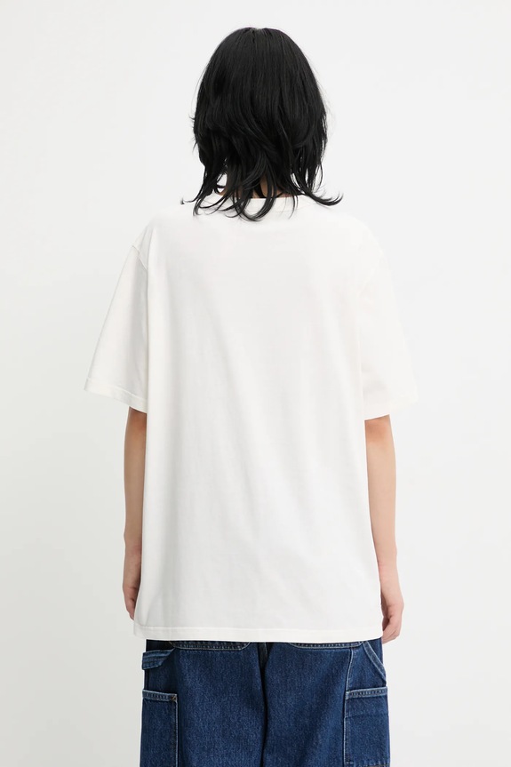 Café Kitsuné t-shirt in cotone Barista Fox Patch Relax CKNU00102KJ7014