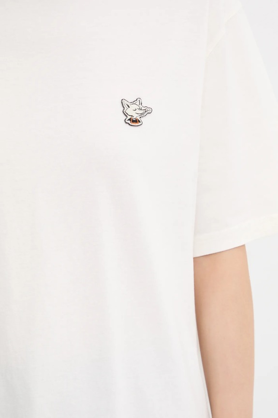 Café Kitsuné t-shirt in cotone Barista Fox Patch Relax CKNU00102KJ7014