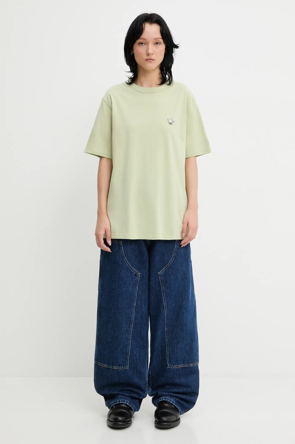 Café Kitsuné t-shirt in cotone Barista Fox Patch Relax CKNU00102KJ7014