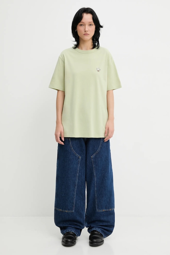 Café Kitsuné t-shirt in cotone Barista Fox Patch Relax CKNU00102KJ7014