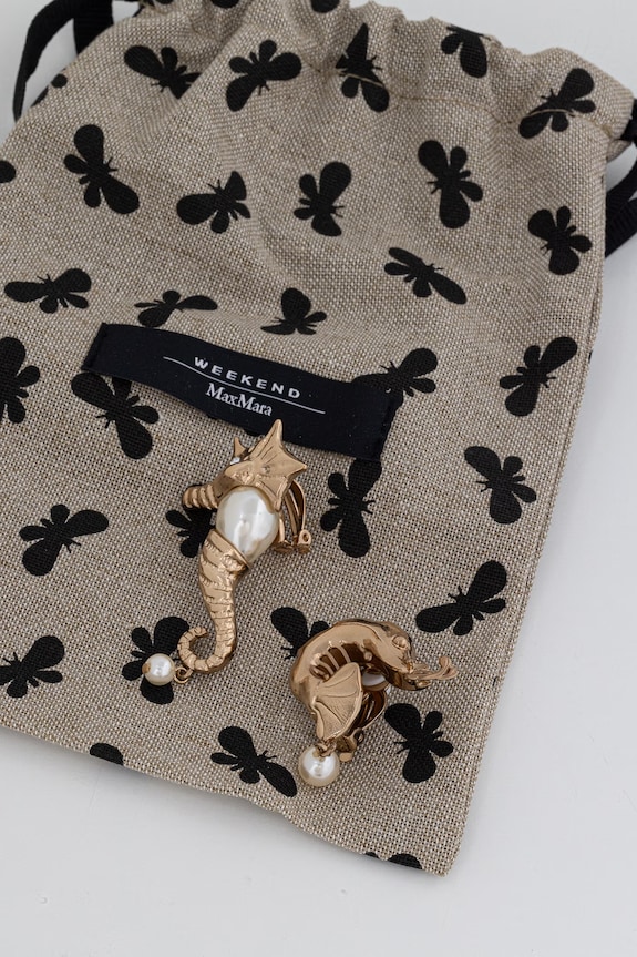 Akcesoria Weekend Max Mara klipsy damskie ACANTO 2615751135600 złoty