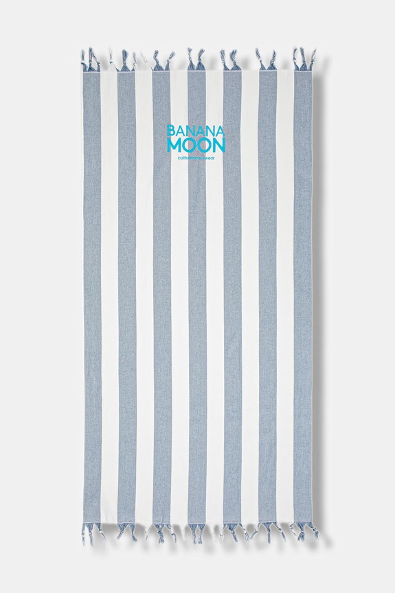Banana Moon ręcznik plażowy bawełniany Marbella niebieski AISSIA.MARBELPX4