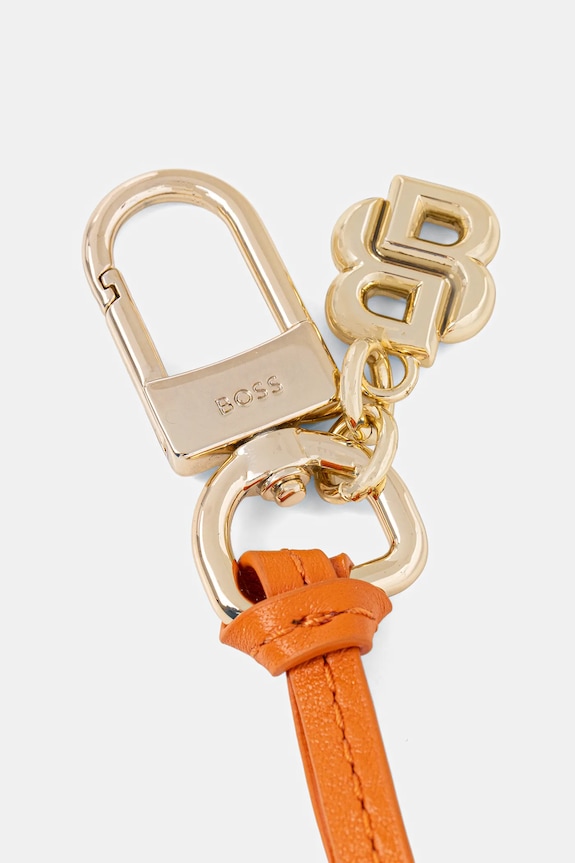 Δερμάτινο μπρελόκ BOSS BOSS BEYOND CHARM_LO 50564496 πορτοκαλί SS26