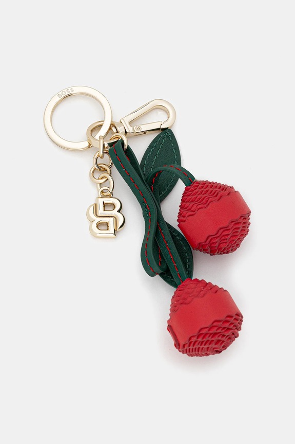 Kožená kľúčenka BOSS BOSS BEYOND CHARM_CH červená 50564507