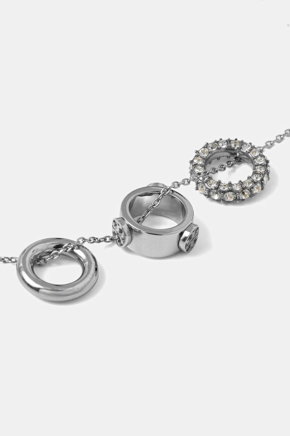 Accesorii Tory Burch colier și cercei Miller Pave 177663.042 argintiu