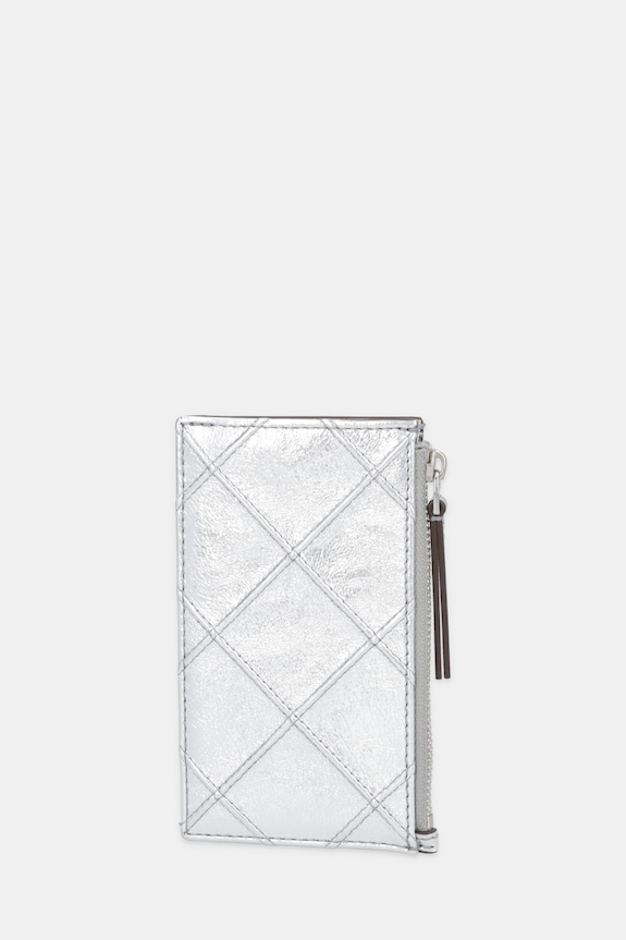 Δερμάτινο πορτοφόλι Tory Burch Fleming 175191.040 ασημί SS26