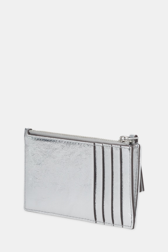 Kožni novčanik Tory Burch Kira Diamond 175012.040 srebrna SS26