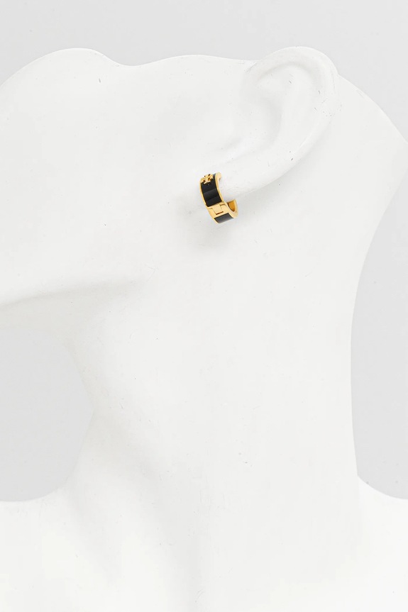 Dodatki Uhani Tory Burch Kira Huggie 171094.720 črna